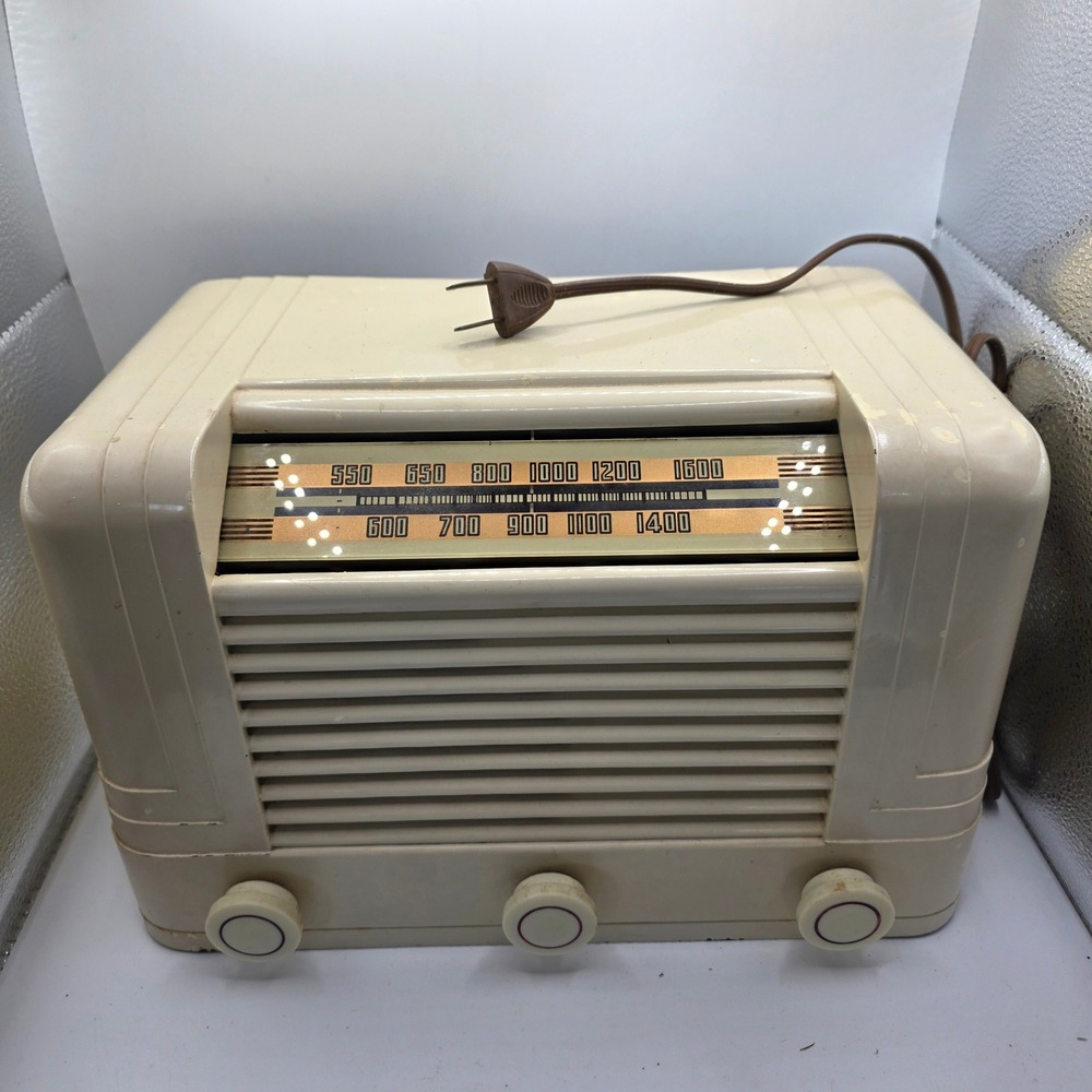 Delco R-1234 Antique Tube Radio – Working – Art Deco Style